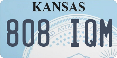 KS license plate 808IQM