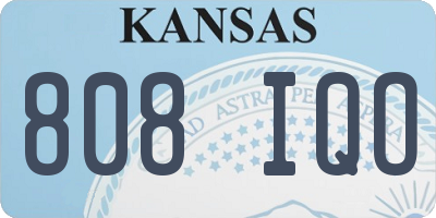 KS license plate 808IQO