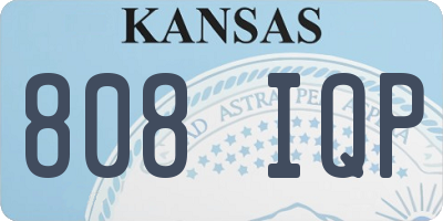 KS license plate 808IQP
