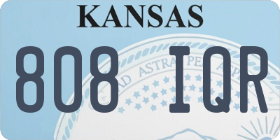 KS license plate 808IQR
