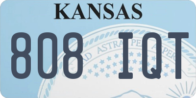 KS license plate 808IQT
