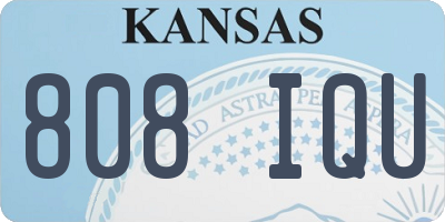KS license plate 808IQU