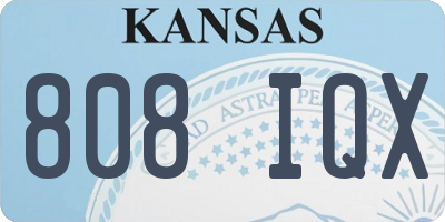 KS license plate 808IQX
