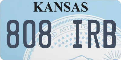KS license plate 808IRB