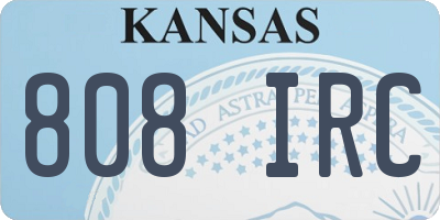 KS license plate 808IRC