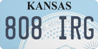 KS license plate 808IRG