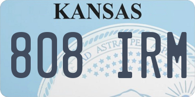 KS license plate 808IRM
