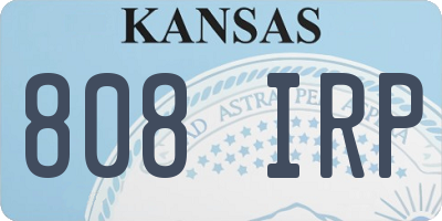 KS license plate 808IRP
