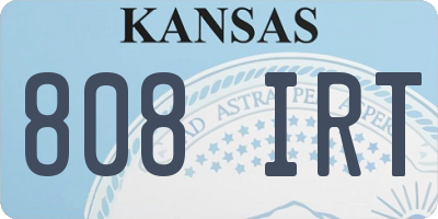 KS license plate 808IRT