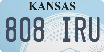 KS license plate 808IRU