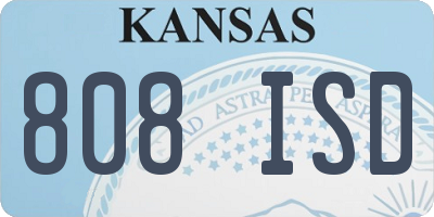 KS license plate 808ISD