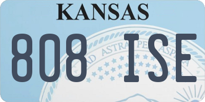 KS license plate 808ISE