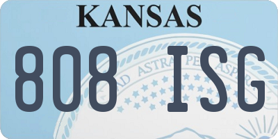 KS license plate 808ISG