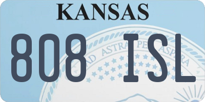 KS license plate 808ISL