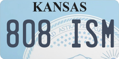 KS license plate 808ISM