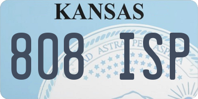 KS license plate 808ISP