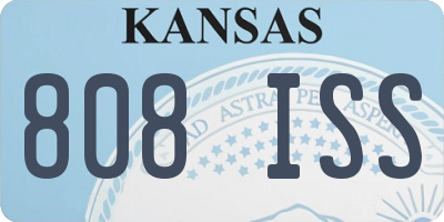 KS license plate 808ISS