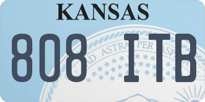 KS license plate 808ITB