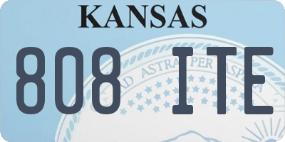 KS license plate 808ITE