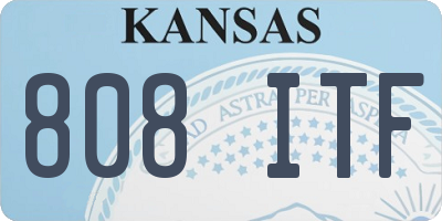 KS license plate 808ITF