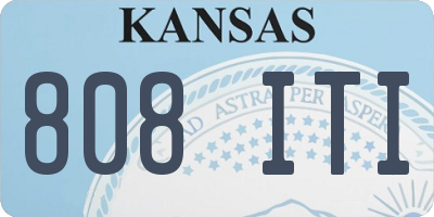 KS license plate 808ITI