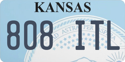 KS license plate 808ITL