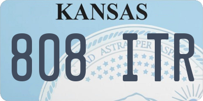 KS license plate 808ITR