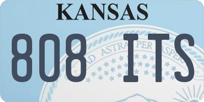 KS license plate 808ITS