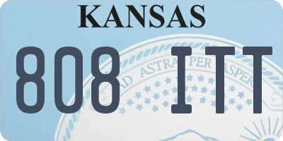 KS license plate 808ITT