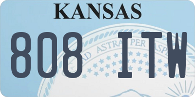 KS license plate 808ITW