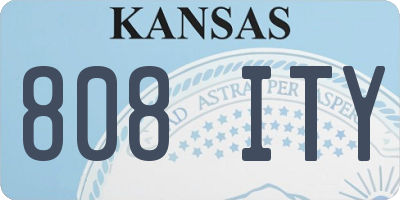 KS license plate 808ITY