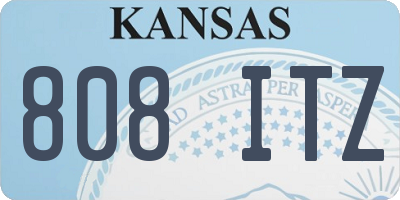 KS license plate 808ITZ