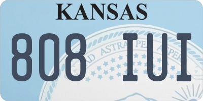 KS license plate 808IUI