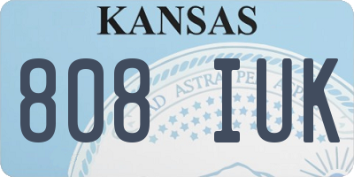 KS license plate 808IUK