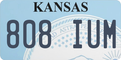 KS license plate 808IUM
