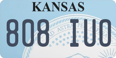 KS license plate 808IUO