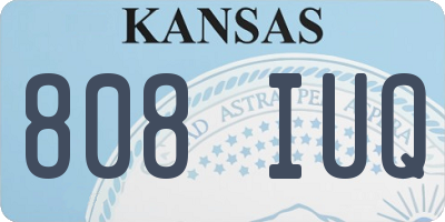 KS license plate 808IUQ