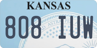 KS license plate 808IUW