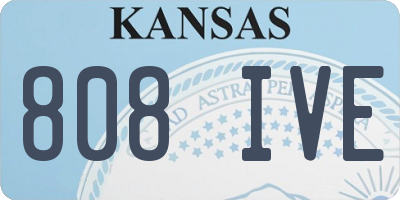 KS license plate 808IVE