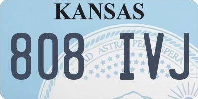 KS license plate 808IVJ
