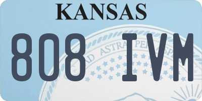 KS license plate 808IVM