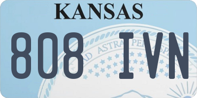 KS license plate 808IVN