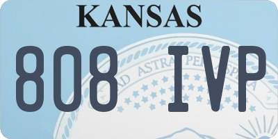 KS license plate 808IVP