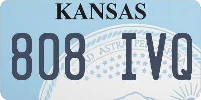 KS license plate 808IVQ