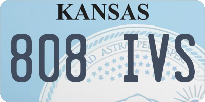 KS license plate 808IVS