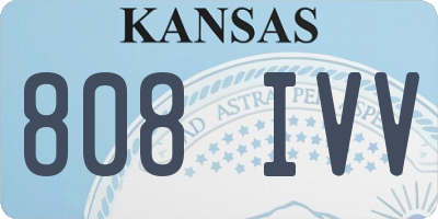 KS license plate 808IVV