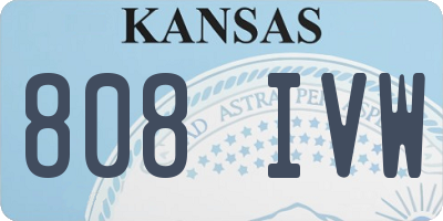 KS license plate 808IVW