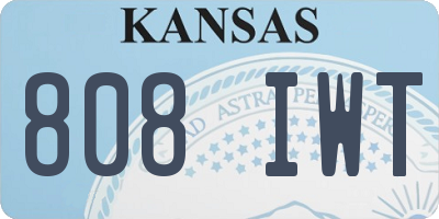 KS license plate 808IWT