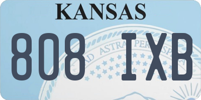 KS license plate 808IXB