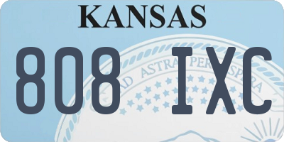 KS license plate 808IXC